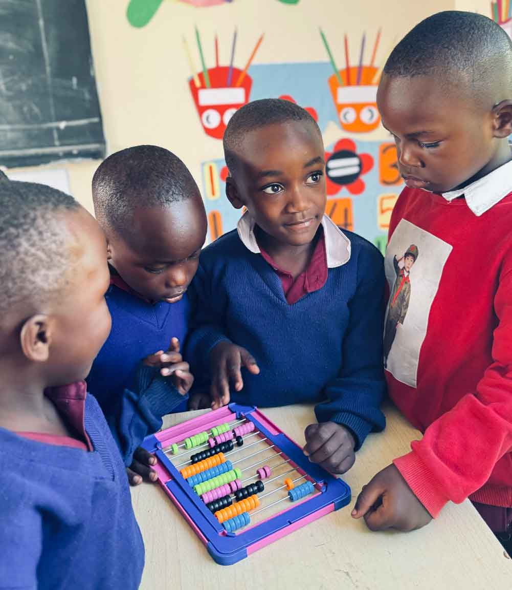 Children engaged in early learning activity