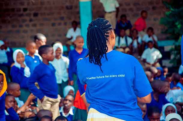 Haika Educator speaking to students