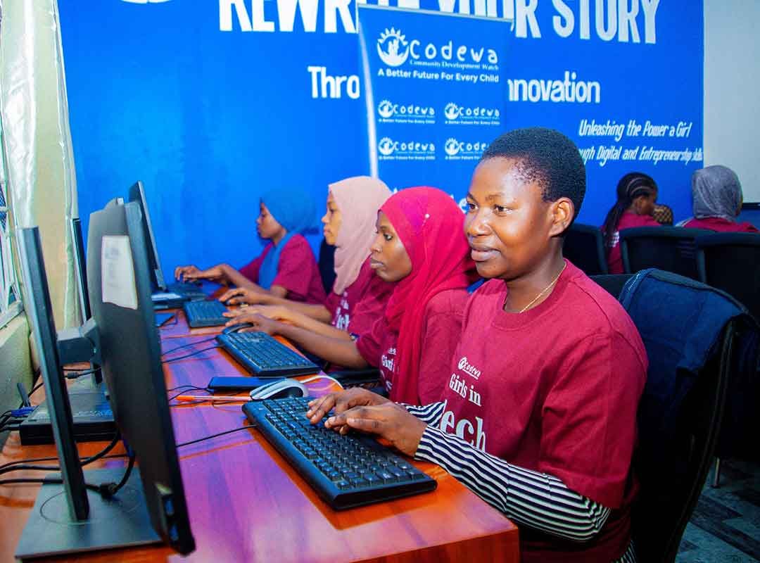 GDASH Cohort 2 girls in class wearing their new T-shirts